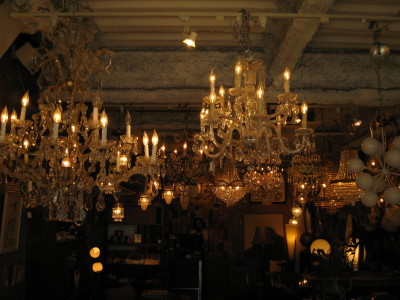 シャンデリアがわんさか